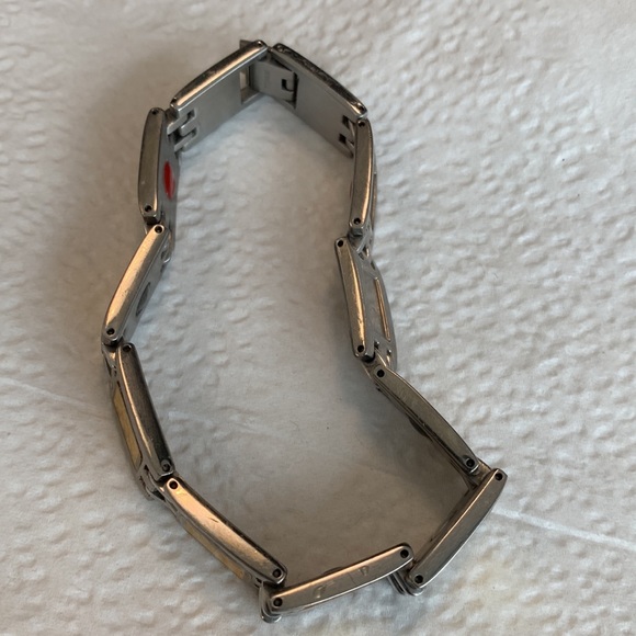 Gold and Silver Toned Steel Magnetic Unisex Bracelet - Picture 2 of 4